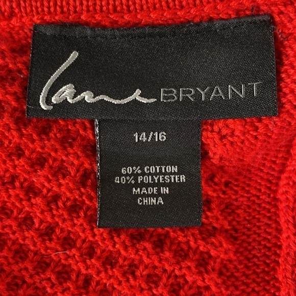 Lane Bryant 3/4 Sleeve Sweater Red Size 14/16 - Picture 8 of 9